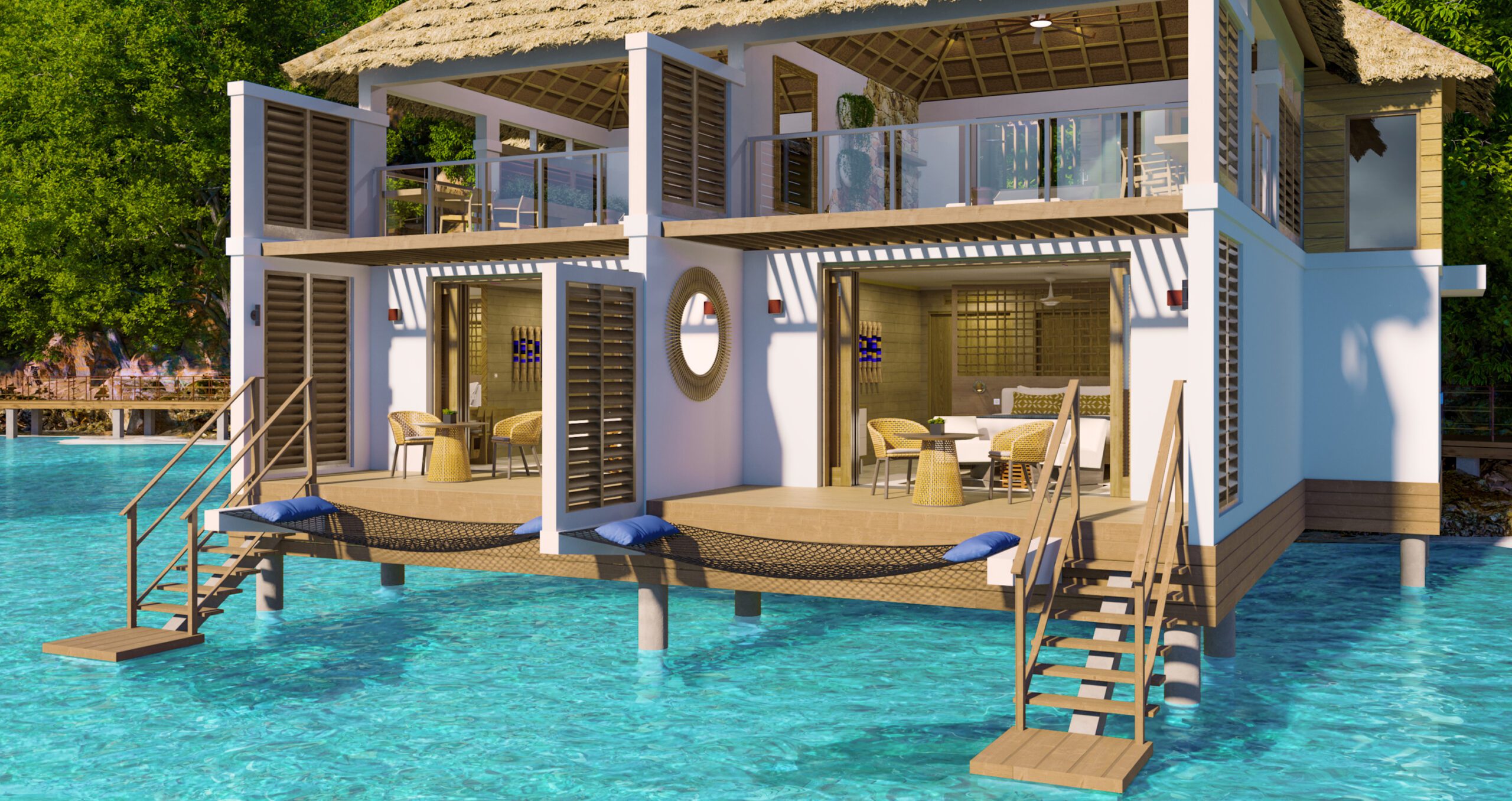 Sandals' newest Caribbean resort will have overwater bungalows -- a first for the company. 